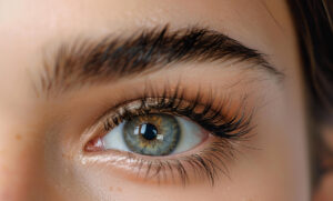 Close-up of a beautifully defined eyebrow highlighting skills learned in HD Brows Stylist training.